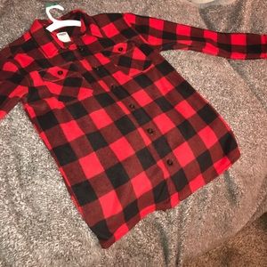 Boys Black and red flannel jacket